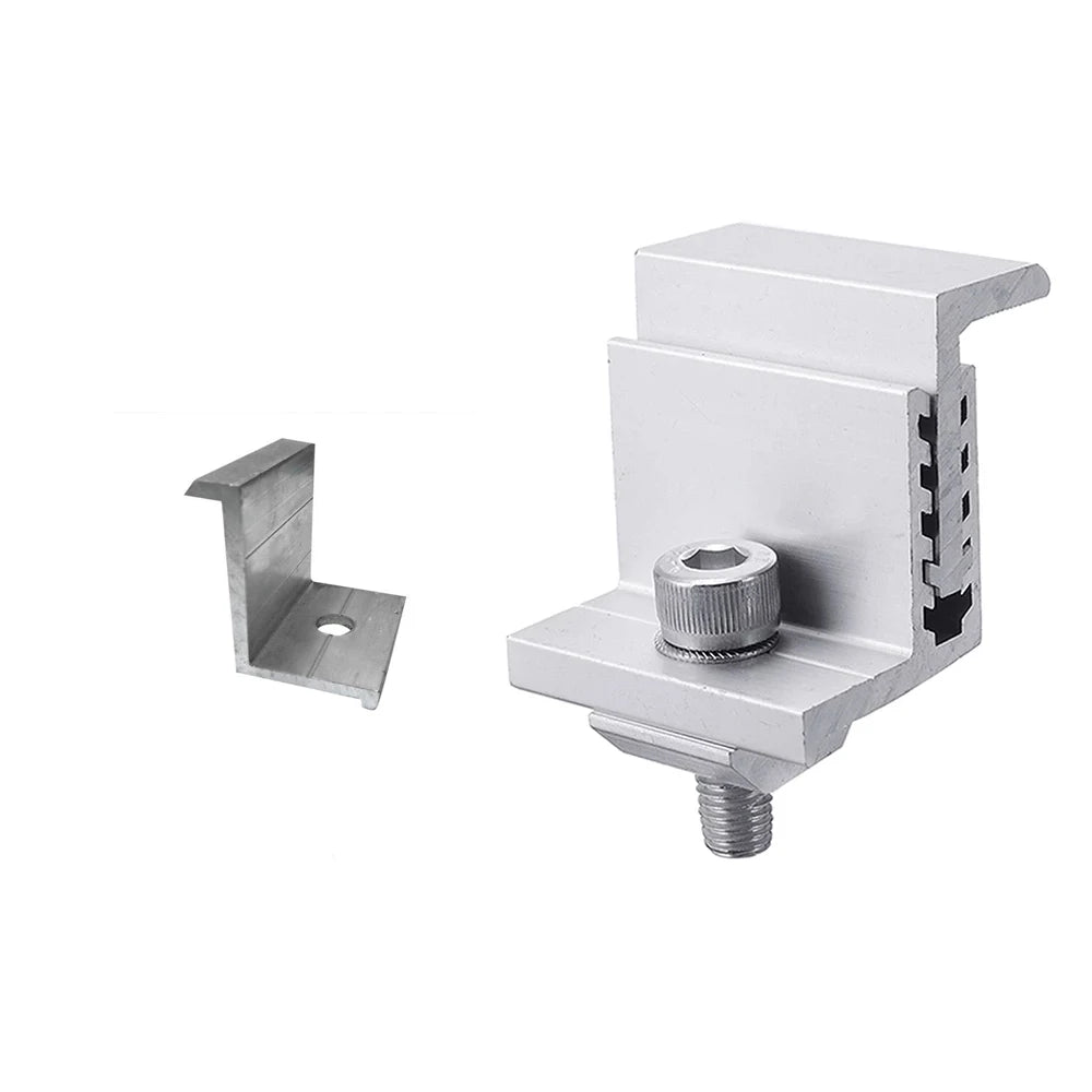 Custom Aluminum Solar Panel Mounting Brackets Mid Clamp Industrial Extruded Aluminum Clamp
