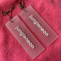 Luxury Brand 3D Embossed Translucent PVC Rubber Hangtagfactory Price Transparent logo Silicone Swing Tag for Swimwear