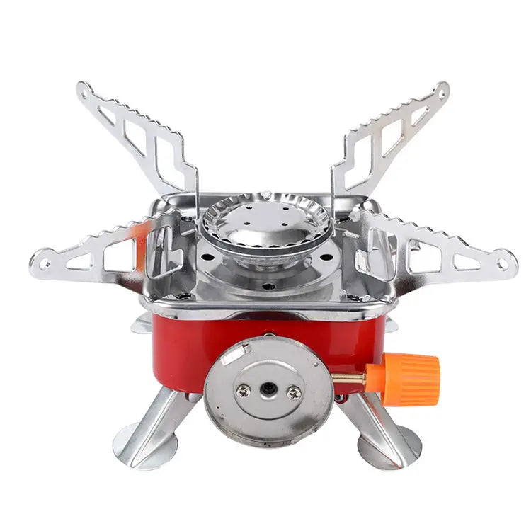Portable Foldable Butane Gas Stove for Campers & Adventure Seekers Iron Surface Propane Fuel for Outdoor & Home Use