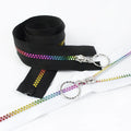 For Deepeel ZA472 Custom Rainbow Teeth Resin Open-End Zipper 5# Size Accessories