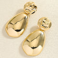 2025 New Arrival Fashion Jewelry Trendy Unique Vintage Advanced Design Earring Alloy Big Chunky Metal Water Drop Earrings