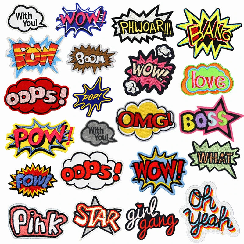 Multicolor Hot Melt Fabric Embroidered Alphabets Convenient Iron-On for Clothing Bags Garment Decoration Embroidery Patches