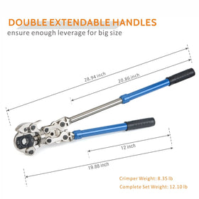 FT-1632 Automatic Hydraulic Alloy Steel Pipe Crimping Tool 40KN Force Pressing Fittings 32mm Shining Tool Head 2-Year Warranty