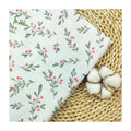 100% Organic Plants Printed Crinkle Muslin Double Gauze Crepe Woven 120gsm Cotton Fabric for Girls' Clothes Home Textile