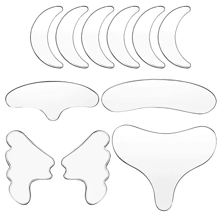 Reusable Anti-Wrinkle Chest Pads Smooth Face Wrinkle Patches While Sleeping for Forehead & Between Eyes
