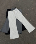 Hot Sale Unisex Heavyweight Cotton Oversized Baggy Sweatpants Custom Cut Edge Raw Hem Men Solid Color Wide Leg Sweatpants