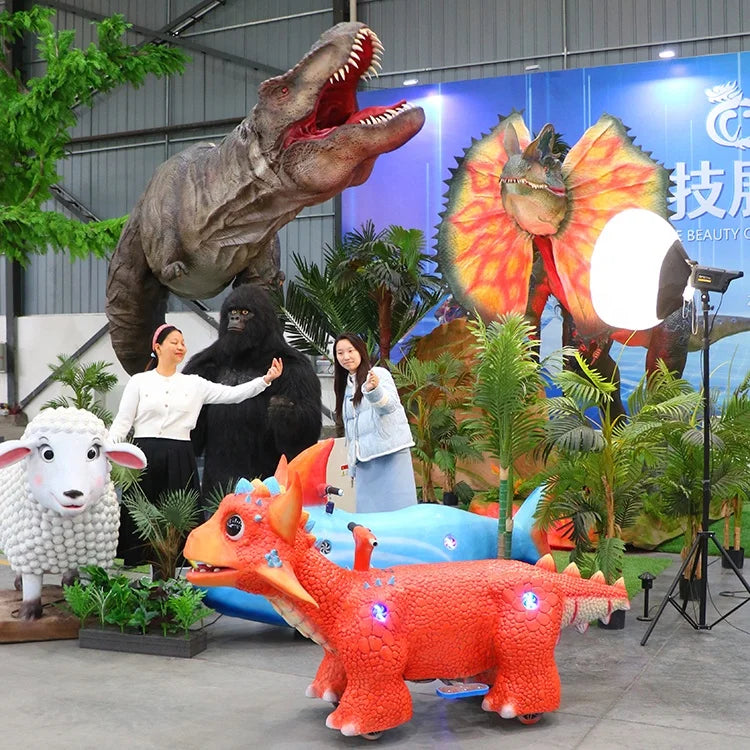 Amusement Dinosaur Playground Equipment Animatronic Dinosaur Model