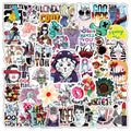50Pcs Cool Girl Hippie Colorful Fresh INS Girl Funny Bottle Notebook Car Table Diy Vinyl Label Stickers