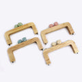 Deepeel BS243 20*8cm Handbag Lock Accessory Bags Kiss Clasp Bag Handle Wooden Purse Frame
