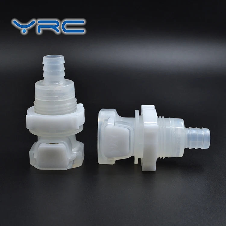 YRC Whole Plastic Valved Quick Disconnect Coupling for 1/2" Hose Barb