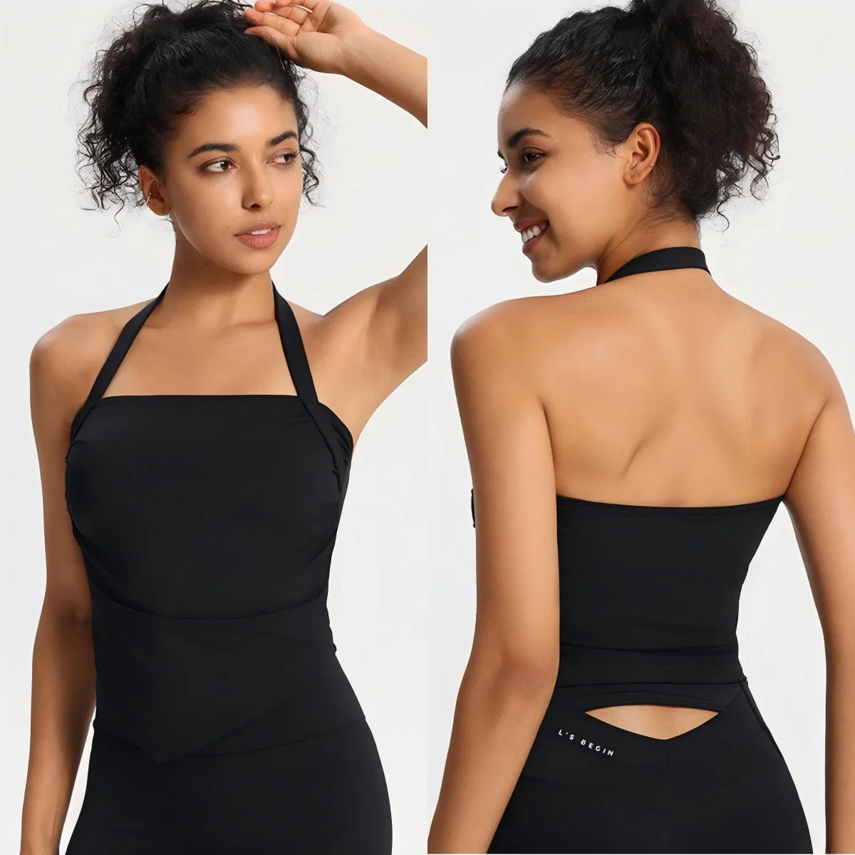 Custom Ladies Fitness Tank Top Sexy Bra Panty Breathable Yoga Top Shockproof Strap New Design Four-Way Stretch Sports Bra