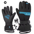 WEST BIKING Outdoor Sports Gloves Waterproof Warm Winter Gloves with 3M Touch Screen Zipper Anti-Slip Windproof for Bike Riding