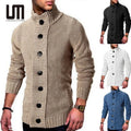 Liu Ming Wholesale Autumn Winter Men s Clothing Turtleneck Knitted Full Sleeve Single Breasted Oversized Cardigan Sweaters