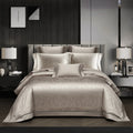 ODM/OEM Wholesale 100% Cotton Jacquard Bed Sheets King Size Gold All Season Quilt Cover Home Textile Bedding Sets