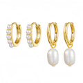 4Pcs Timeless Pearl Stud Earrings S925 Silver Hypoallergenic Ideal for Formal Office Wear Jewelry Set