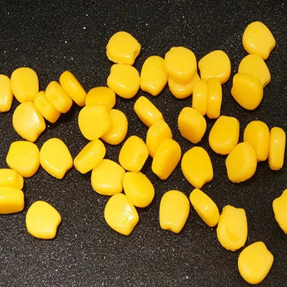 30pcs Carp Fishing Pop Ups Beads Yellow Corn Flavored Soft Baits Silicone Floating Ball Accessories