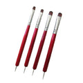 Factory Wholesale Nail Brush Acrylic Kolinsky Synthetic Nylon Detail Silicone Art Dotting Oval UV Gel Painting Liner Nail Brush