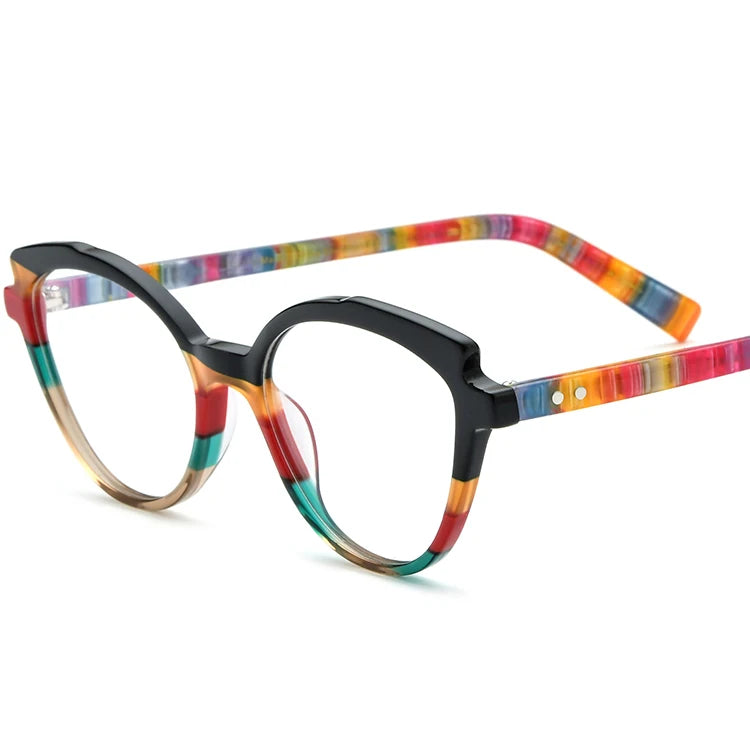 2025 Women's Men's Brand Designer Transparent Eyeglasses Frame Myopia Acetate Cat Eye Optical Glasses Prescription Eyewear