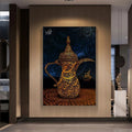 Arabic Calligraphy Canvas Painting Islamic Sufi Dervish Art Poster Religious Dancing Girl Picture Print Decoration Painting