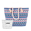 Custom logo Student Girls Fashion Print Travel Single Shoulder Canvas Tote Bag Cotton Shopping Bag Beach Eco Shopping Bag OEM