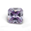 Offer Light Purple Color Cubic Zirconia Stone Synthetic Stone Lavender Square Cut Jewelry Stones