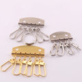 Gold 4 Hooks Metal Purse Key Chain Holder for Wallet Accessories