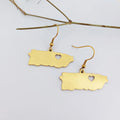 Earings Map PuertoRico Earrings Statement Accesorios De Acero PuertoRico Jewelry Joyeria Fina De Acero Inoxidable De China