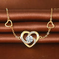 925 Sterling Silver Heart Bracelet Custom Fine Jewelry with Zircon for Weddings Parties and Gifts