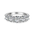 New Design Rhodium 925 Sterling Silver Ring Sparkling Stunning Diamond 5A Cubic Zirconia Women Wedding Engagement Promise Rings