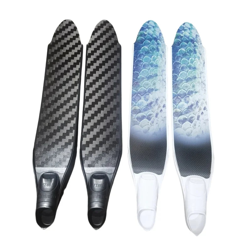 Free Diving Fins High-quality Carbon Fiber 1 Meter Extended Blade Diving Fins Lattice Crossbar Personalized Pattern Design