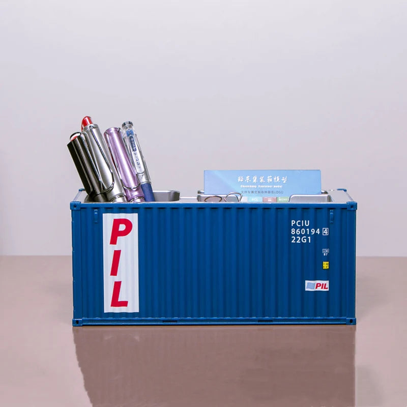 Mobile Office Trailer Container Expanding Container Office 20 Foot 1:20 Scale Model Miniature Shipping Container Model