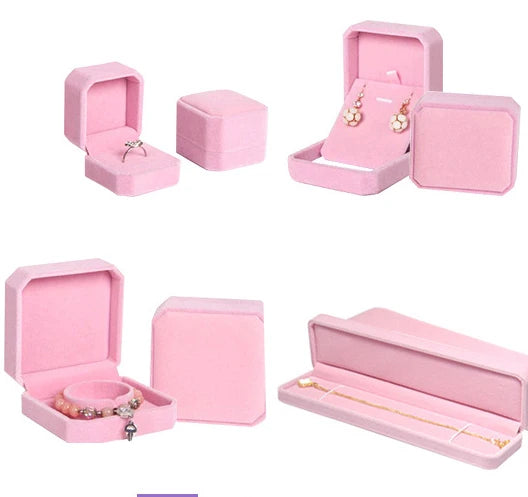 Gaby High-grade Flannelette Jewelry Box Necklace Bracelet Pendant Bracelet Box Custom Your Own logo