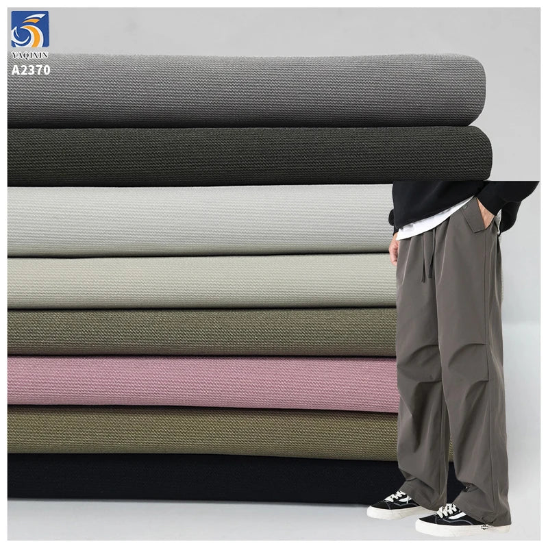 A2370 140gsm Vintage Jacquard Pants Fabric Composite Silk 95% Rayon 5% Spandex Stretch Fabric for Shirt and Casual Pants MegaBDM