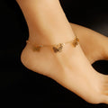 Decorative Jewelry Thin Ankle Chain for Girls with Butterfly Charms Anklets for Women