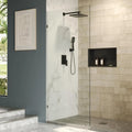 36"*78" Fixed Glass Shower Door Durable And Stable 10mm Thick Panel Frameless  Bathroom Screen