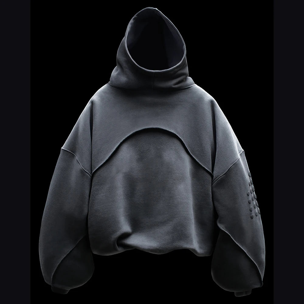 Yingling Double Layer Unisex Cropped Heavy Weight Hoodie Custom Men Streetwear Hoodie Heavyweight Fleece 500Gsm Cropped Hoodies