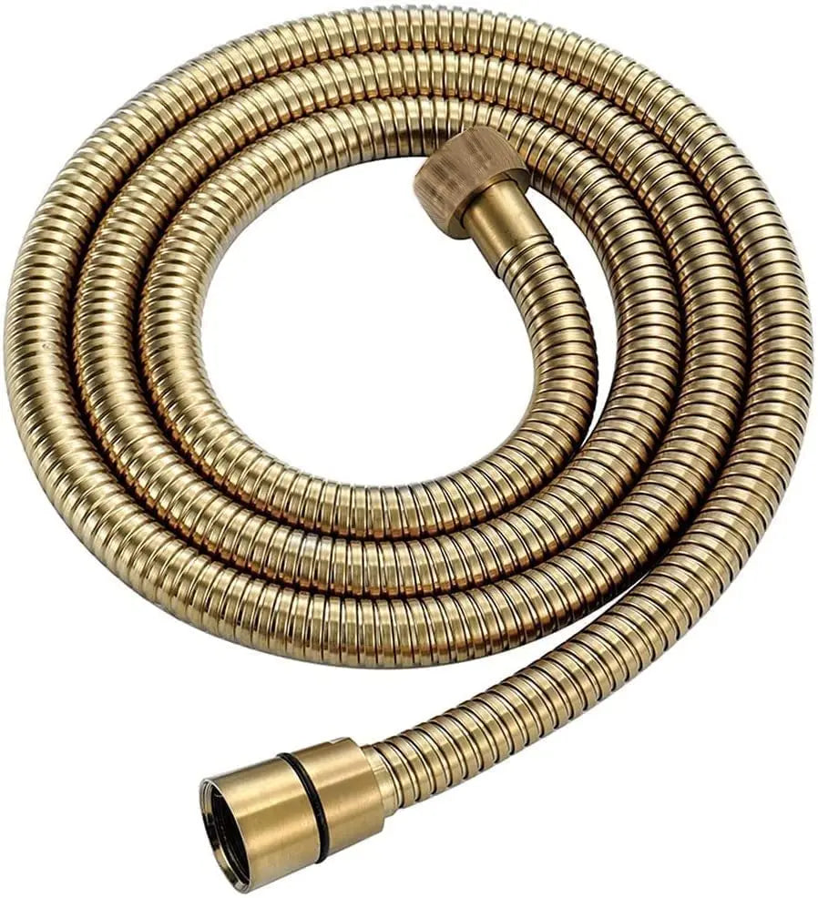 Silver 59 Inches Flexible PVC Shower Hose Stainless Steel Replacement Brass Fittings Shower Hose Extra Long
