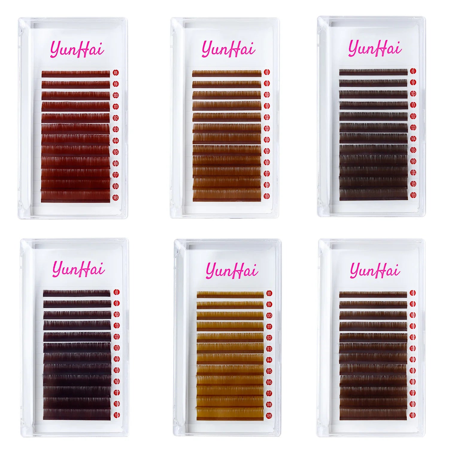 Wholesale Color Eyelash Glitter Lash Kits Custom Eyelash Tray Lashes Private Label Colorful Lash Extensions for Blue Green