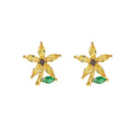 Personality Star Shape Zirconia Stone Earring Fashion Gold-Plated Cute Earrings