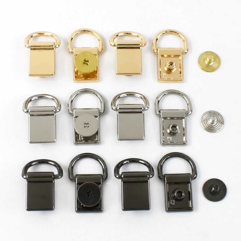 Meetee BF214 11*24mm DIY Hardware Accessories Strap Side Hanging Lock Screw Connector Hooks Bag Alloy Side Ring Buckles
