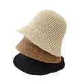 Wholesale Outdoor Summer Beach Sunshade Handmade Crochet Fisherman Hat Paper Small Brim Foldable Floppy Bucket Straw Hats Women