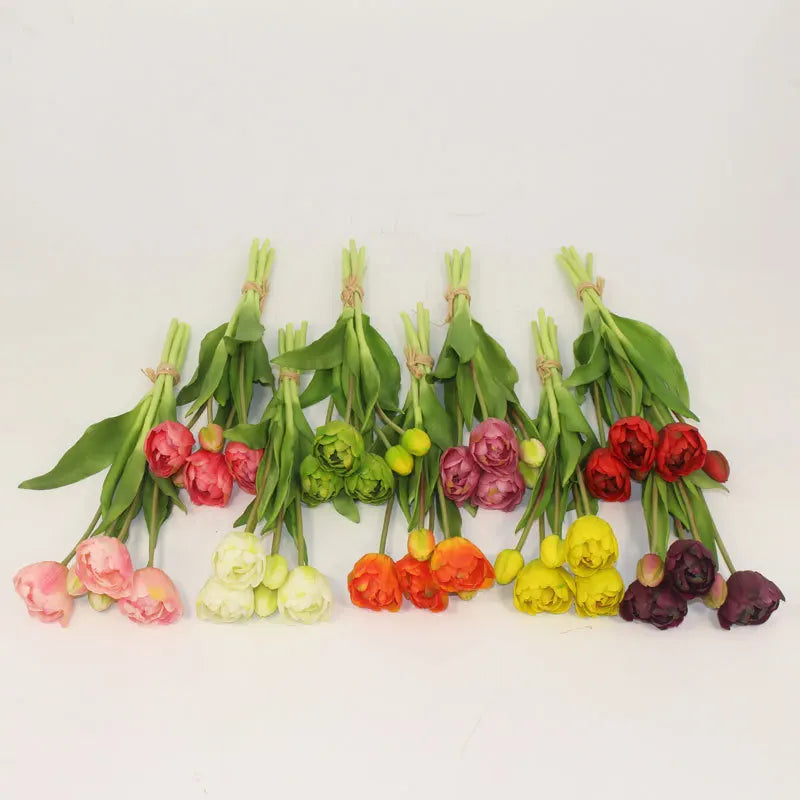 Ychon 2024 Hot Selling Artificial Tulip Flowers with Soft Latex Materials 44cm Size for Valentine's Day Home Kitchen Decoration