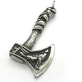 2025 Wholesale Antique Silver Viking Wolf and Odin Raven Ax Pendant Necklace As Birthday Gift
