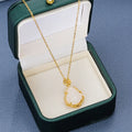 14K Gold Stainless Steel Happy Buddha Pendant Necklace Natural Jade Buddha Necklace Good Luck Gift for Friends