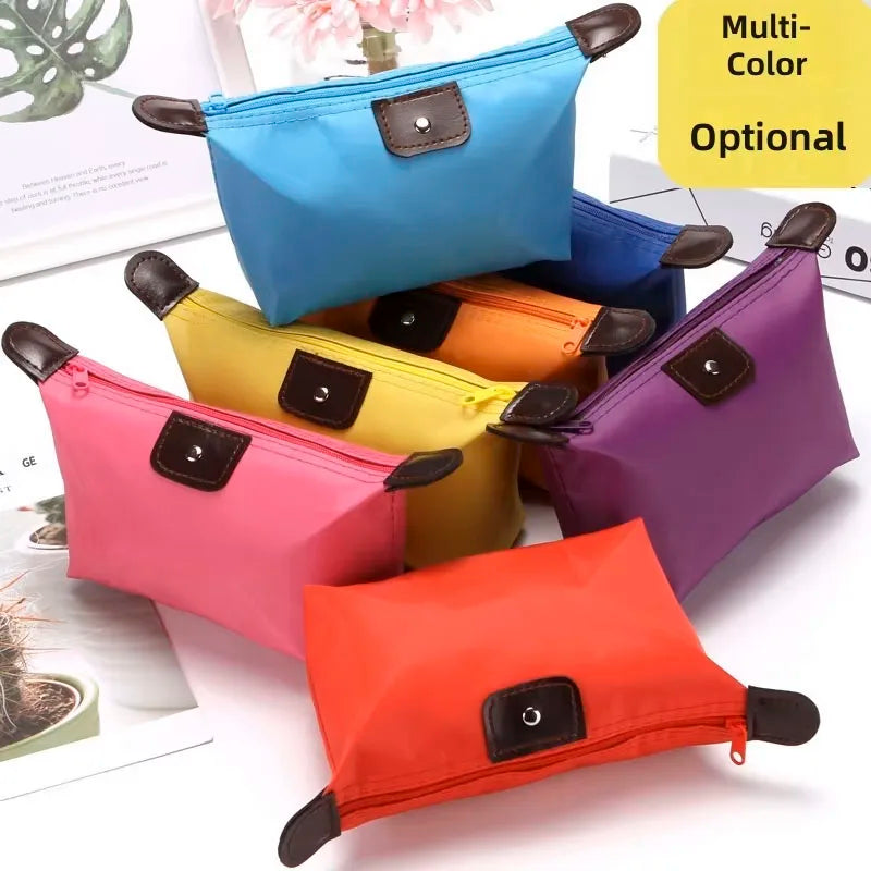 Factory Custom logo Portable Dumpling Makeup Bag Candy Color Dumpling Toiletry Bag Gift Storage Bag Travel Ladies