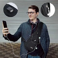 Men's Women's Anti-theft PU Waterproof Durable Lightweight USB Backpack Letter Nylon Lined Zipper Closure Stylish Crossbody