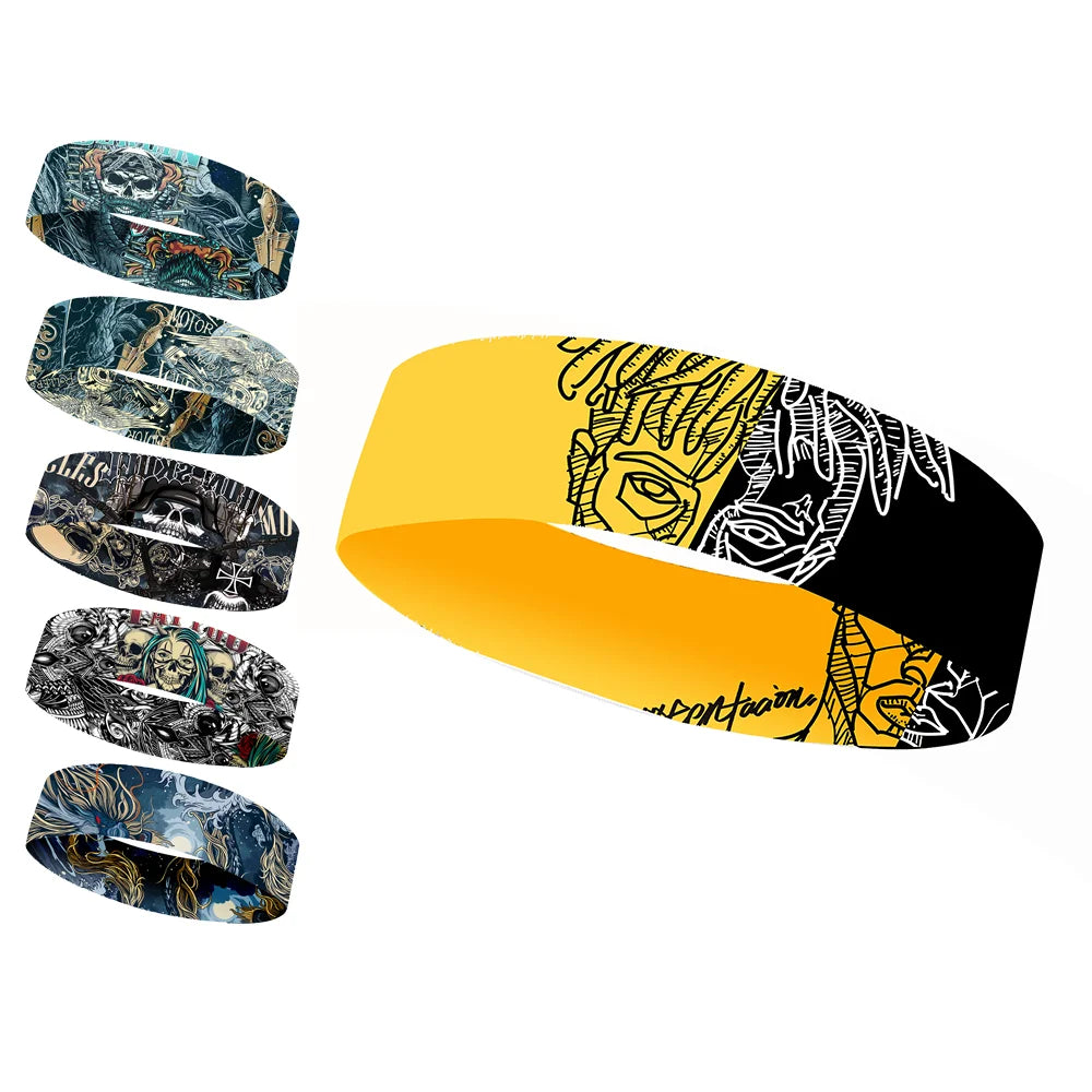 Wholesale High-quality Unisex Elastic Sports Headband for Yoga Running Fitness-Polyester Spandex European American Style All