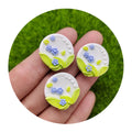 Mixed Resin Mini Flower Leaf Flat Back Flowers Figurines for Nail Art DIY Crafts Jewelry Making