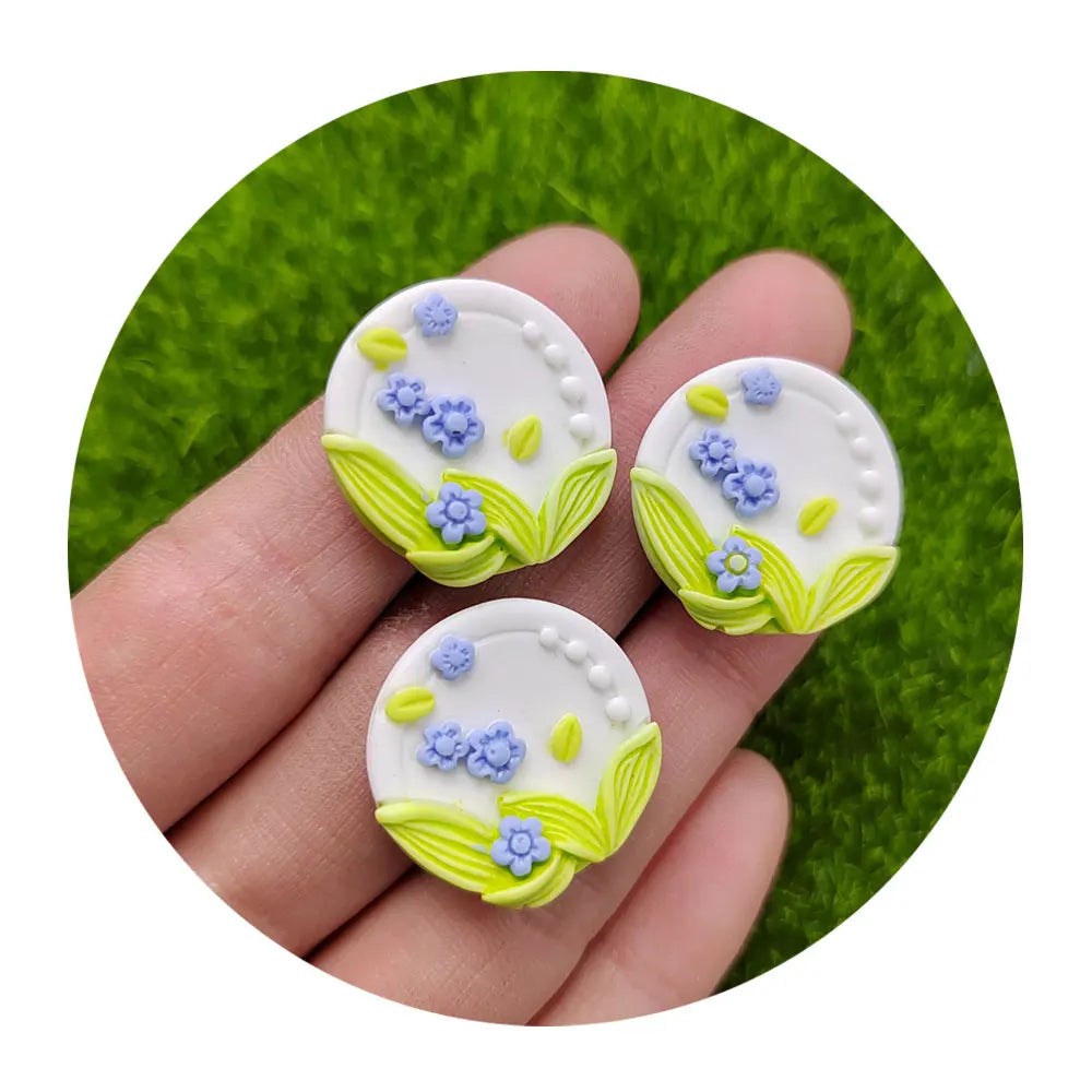Mixed Resin Mini Flower Leaf Flat Back Flowers Figurines for Nail Art DIY Crafts Jewelry Making