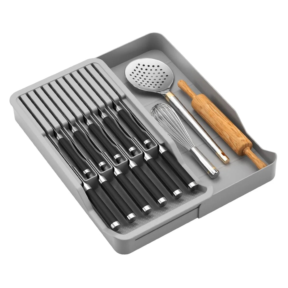 Cutlery Drawer Organizer Kitchen Storage Tray Organizing Storage Boxes Kitchen Plastic Storage Tray